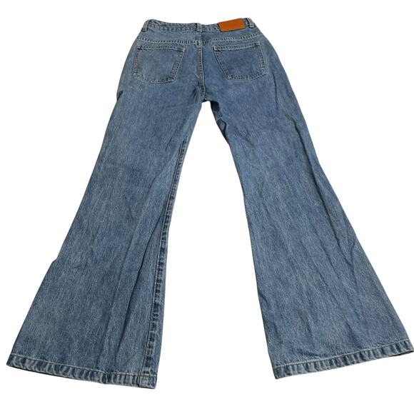 Princess Polly Womens Jeans Size 4 Blue High Rise Boot Flare Leg Zip Fly Denim - Picture 2 of 15